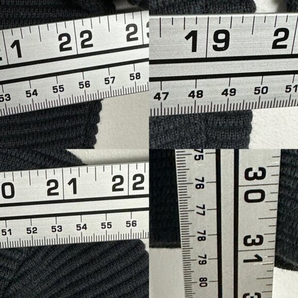 Aritzia Wilfred Cashmere Silk Black Ribbed Knit Sweater Dress Size Large Minimal - Picture 13 of 15